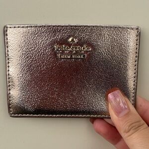 kate spade Metallic Rose Gold Card Holder